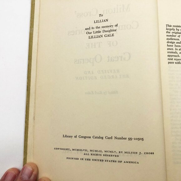 Milton Cross Complete Stories of the Great Operas 1957 Revised Enlarged Ed HB - Picture 8 of 11